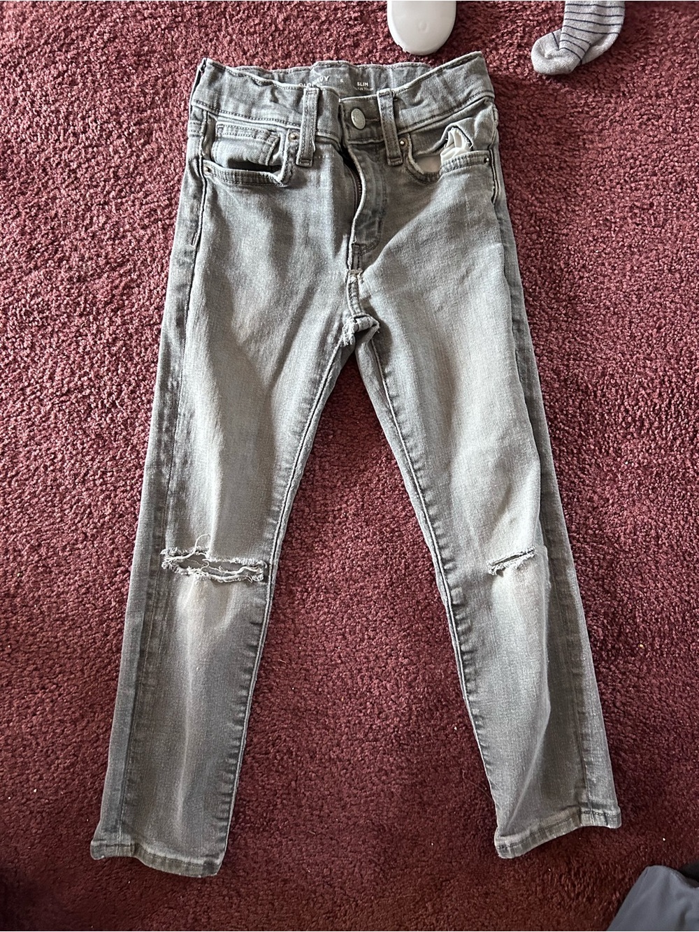Old Navy Gray Distressed Kids Jeans